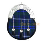 Blue Douglas Tartan Full Dress Leather Sporrans