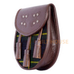 Scottish Sporran Gordon Tartan Brown Leather - Image 4