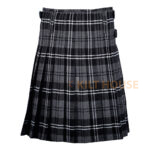 Bias Cut Granite Tartan 8-Yard Scottish Kilt with Apron - Image 2