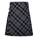 Bias Cut Granite Tartan 8-Yard Scottish Kilt with Apron