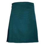 Solid Green Tartan 8 Yard Kilt for Men