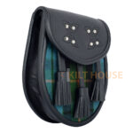 Scottish Sporran Gunn Ancient Tartan Black Leather - Image 3