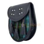 Scottish Sporran Gunn Ancient Tartan Black Leather - Image 4