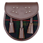 Scottish Sporran Gunn Tartan Brown Leather