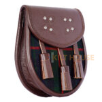 Scottish Sporran Gunn Tartan Brown Leather - Image 3