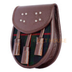 Scottish Sporran Gunn Tartan Brown Leather - Image 4