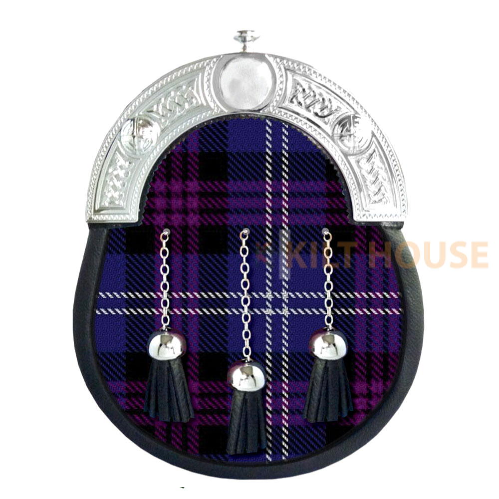 Heritage-of-Scotland-Tartan-Sporran.jpg Heritage of Scotland Tartan Full Dress Leather Sporrans - Image 1