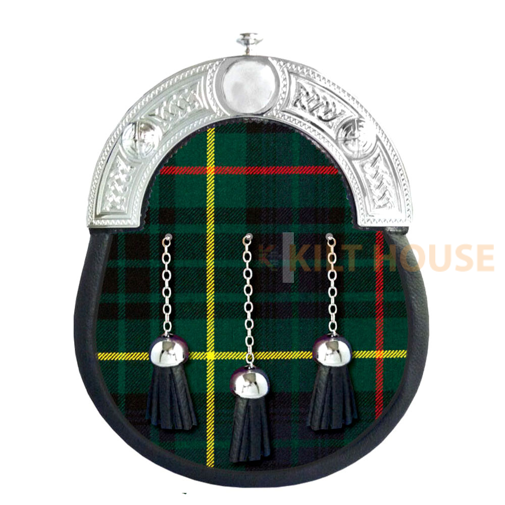 Hunting-Stewart-Tartan-Sporran.jpg Hunting Stewart Tartan Full Dress Leather Sporrans - Image 1