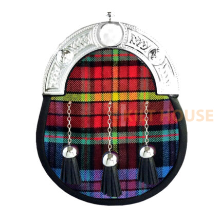 LGBTQ Pride Tartan Full Dress Leather Sporrans