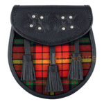 Scottish Sporran LGBTQ Pride Tartan Black Leather