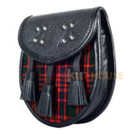 Scottish Sporran MacDonald Tartan Black Leather - Image 5