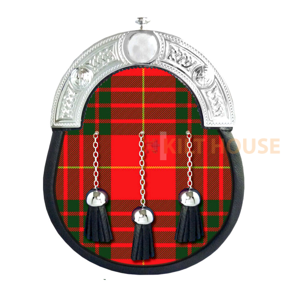 MacGregor-Tartan-Sporran.jpg MacGregor Tartan Full Dress Leather Sporrans - Image 1