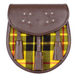 Scottish Sporran MacLeod of Lewis Tartan Brown Leather