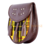 Scottish Sporran MacLeod of Lewis Tartan Brown Leather - Image 4