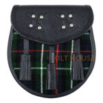 Scottish Sporran Mackenzie Tartan Black Leather