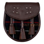 Scottish Sporran Mackenzie Tartan Brown Leather