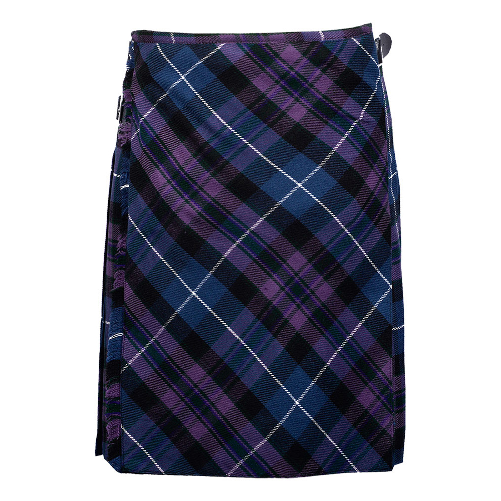 Pride-of-Scotland-tartan-bespoke-kilt-front-1.jpg Bias Cut Pride of Scotland Tartan 8Yard Kilt with Apron - Image 1