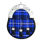 Ramsey Blue Tartan Full Dress Leather Sporrans