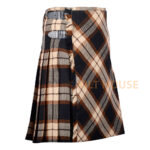 Bias Cut Rose Ancient Tartan 8Yard Kilt with Apron - Image 2