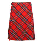 Bias Cut Royal Stewart Tartan 8Yard Kilt with Apron