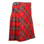 Bias Cut Royal Stewart Tartan 8Yard Kilt with Apron - Image 2