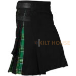 Hybrid Utility Kilt Black Cotton & Irish Heritage - Image 2