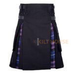 Hybrid Kilt Black Cotton & Pride of Scotland Utility