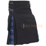 Hybrid Kilt Ramsey Blue & Black Cotton Utility