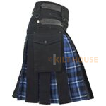 Hybrid Kilt Ramsey Blue & Black Cotton Utility - Image 2