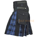 Hybrid Kilt Ramsey Blue & Black Cotton Utility - Image 3