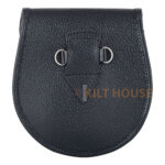 Scottish Sporran Black Watch Tartan Black Leather - Image 2