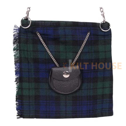Ladies Purse Black Watch Tartan Scottish Kilt Shaped