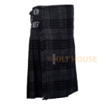 Grey Watch Tartan 8 Yard Kilt for Men Traditional Scottish Kilt - Image 2