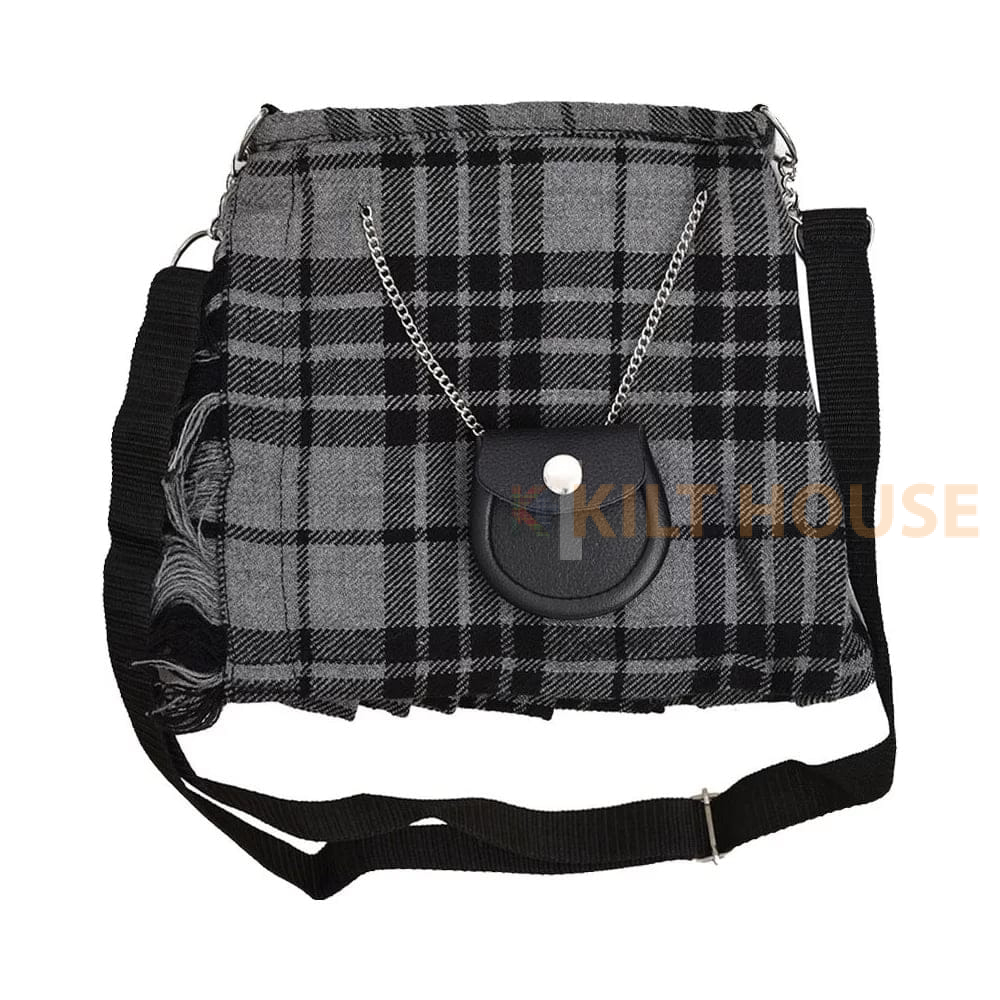grey-watch-tartan-purse-1.jpg Ladies Purse Scottish Grey Watch Tartan Kilt Shaped - Image 1