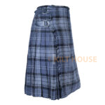 Hamilton Grey Tartan 8 Yard Kilt for Men Traditional Scottish Kilt - Image 2