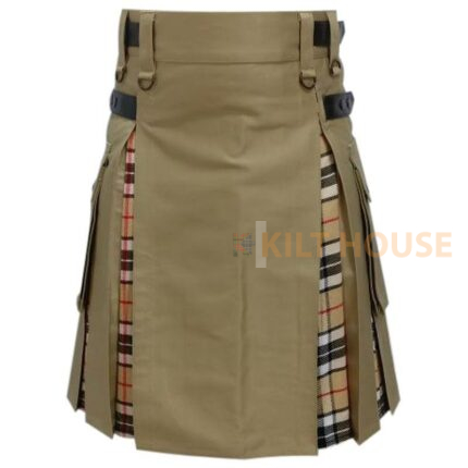 Hybrid Kilt Khaki Cotton & Camel Thompson Utility