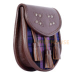 Scottish Sporran Pride of Scotland Tartan Brown Leather - Image 3