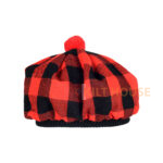 Red Black Rob Roy Tartan Tam o' Shatner Tammy Hat Flat Bonnet