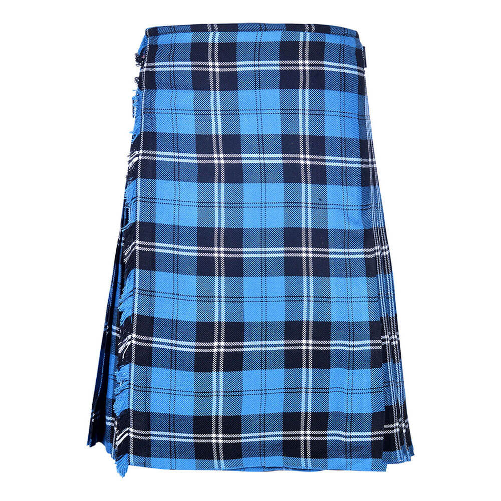 remsay-blue-hunting-traditional-tartan-kilt-front-1.jpg Ramsey Blue Hunting Tartan 8 Yard Kilt for Men - Image 1