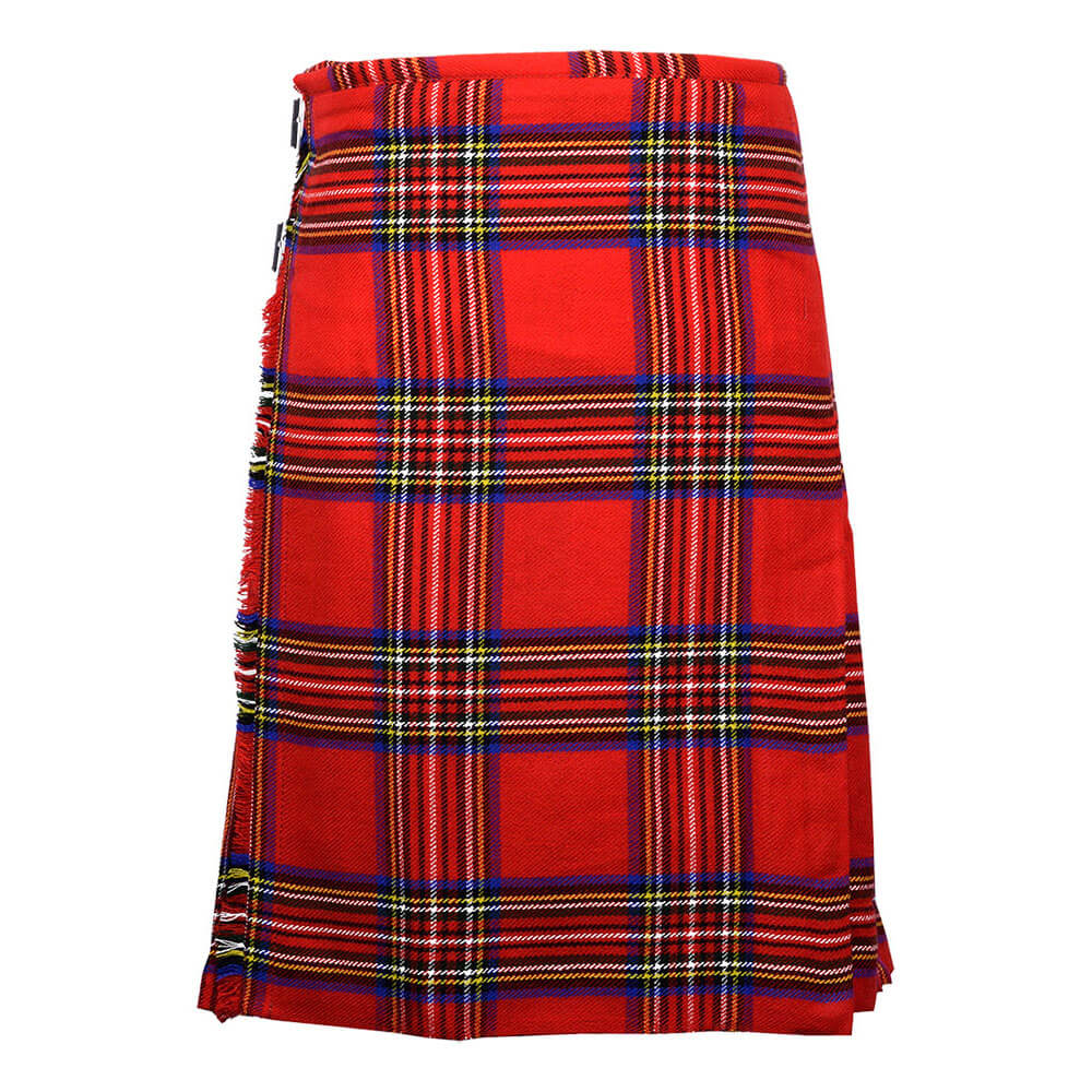 royal-stewart-tartan-traditional-kilt-front-1.jpg Royal Stewart Tartan 8 Yard Kilt for Men - Image 1