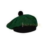 Solid Green Tartan Tam o' Shatner Tammy Hat Flat Bonnet