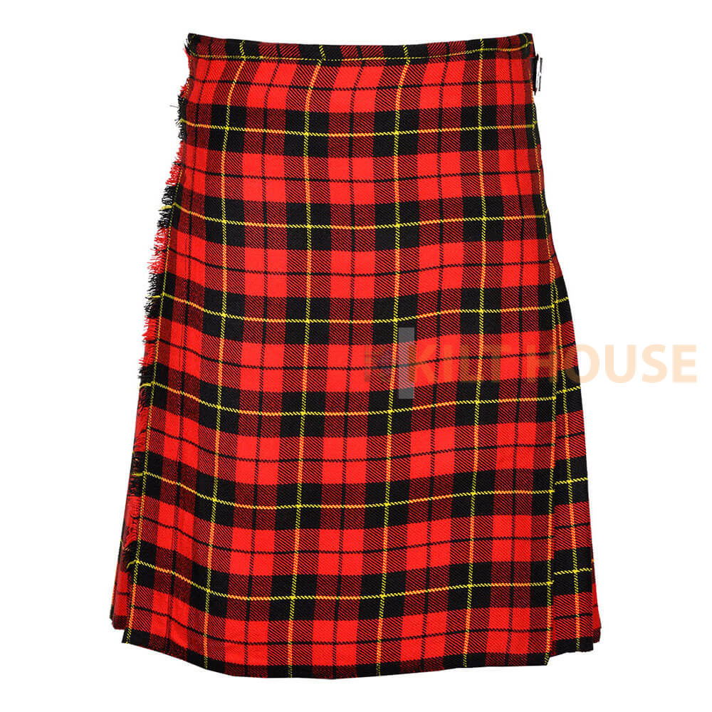 wallace-tartan-traditional-kilt-front-1.jpg Wallace Tartan 8 Yard Kilt for Men - Image 1