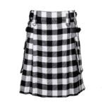 Black & White Rob Roy Tartan Kilt Modern Utility Kilts