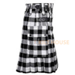 Black & White Rob Roy Tartan Kilt Modern Utility Kilts - Image 2